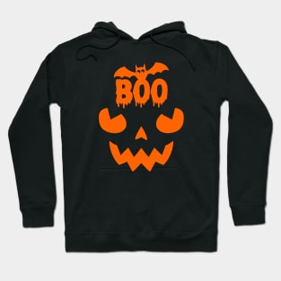 Boo! Halloween Bat and Scary Jack-o-Lantern Hoodie